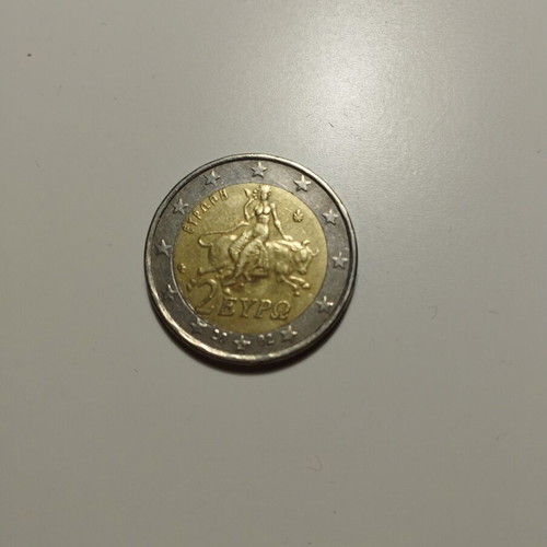 2 euro coin Greece 2002 like new with s at bottom star