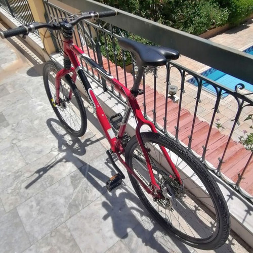 Cannondale F500 Lava Red CD4 Fatty mountain bike used, 26 inch, disc brakes