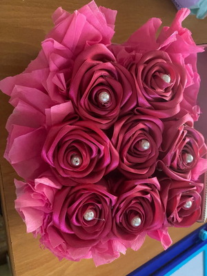 Handmade gift box with roses made to order