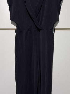 Jumpsuit dark gray with V neck used, size L