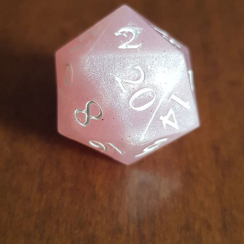 Bubble Gum Dice Set handmade, 7 resin dice, new