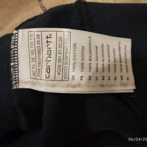 Carhartt Wip men's hoodie small, like new, blue and yellow