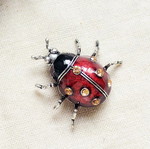 women's ladybug brooch
