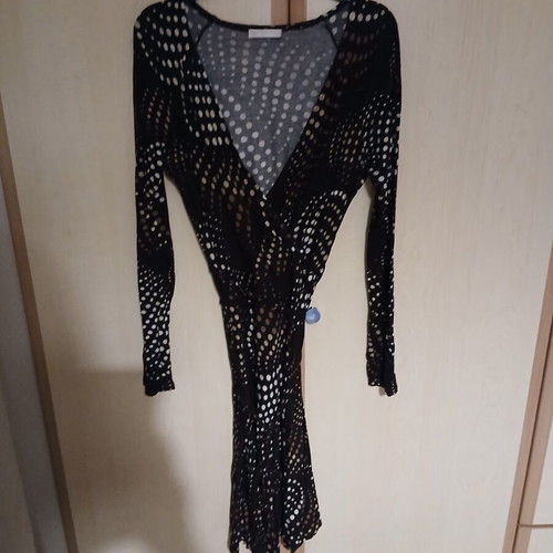 Promod wrap dress size Large like new, black