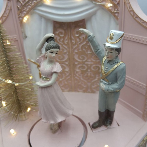 Nutcracker and Ballerina Christmas Music Box like new