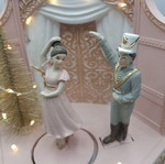 Nutcracker and Ballerina Christmas Music Box like new