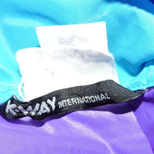 K-Way Mens Rain Jacket used, blue and purple, size M/L