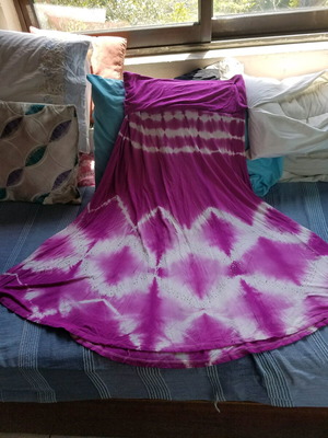 Viscose tie dye skirt or strapless dress XL new