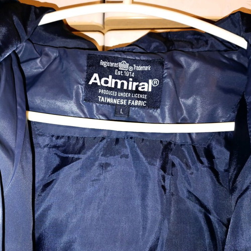 Admiral blue jacket used with hood large
