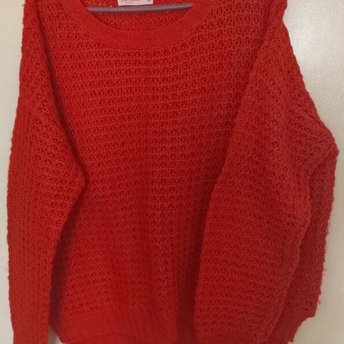 Women's long-sleeve blouse red size M like new