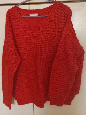 Women's long-sleeve blouse red size M like new