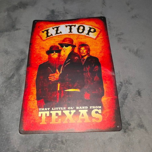 Southern Rock ZZ Top Retro Metal Sign like new
