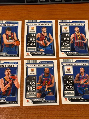 2025-26 Panini Contenders EuroLeague Barcelona Lot 6 Cards New