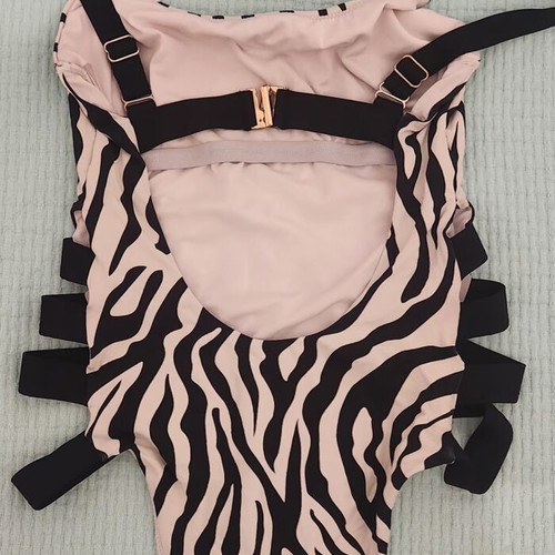 Bluepoint one-piece swimsuit with cutouts medium, used, black and white