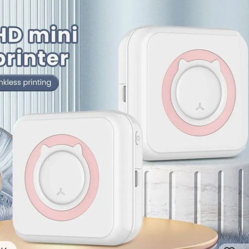 Portable mini printer new, inkless with black and white printing