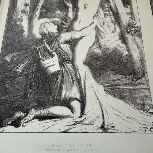 Engraving used, old authentic, 19 x 28 cm