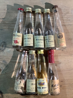 Eau de Vie miniature bottles used, set of 9