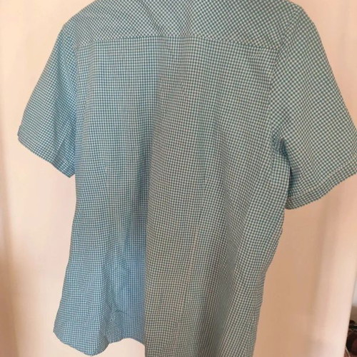 Schoeffel lightweight women's shirt plaid pattern sizes L/XL like new