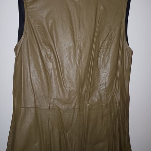 Stradivarius leather dress green medium like new