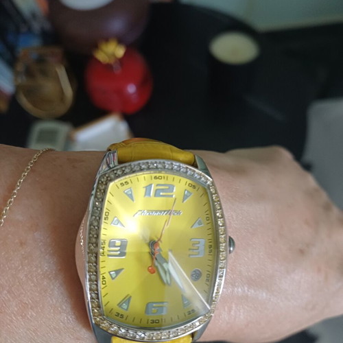 Chronotech Prisma women's wristwatch, used, yellow strap