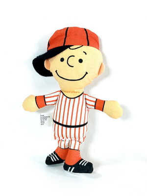Vintage Peanuts κούκλα Charlie Brown παίκτης μπέιζμπολ σαν καινούργιο