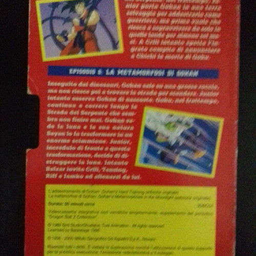 2 DragonballZ VHS episodes 3-4-7-8 Italian version without subtitles