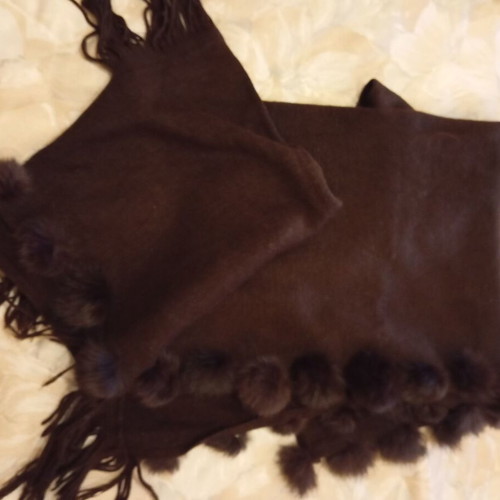 Capes like new brown and burgundy with eco fur and fringes