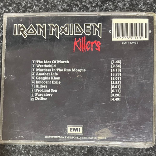 Iron Maiden CD used, Killers 10, Number of the Beast 15, Powerslave 15