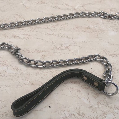 Dog leashes used, 4 pieces, leather and handmade