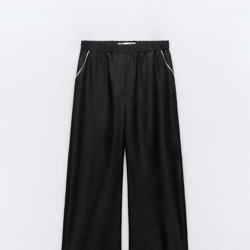 Zara Studio black 100% silk loungewear set