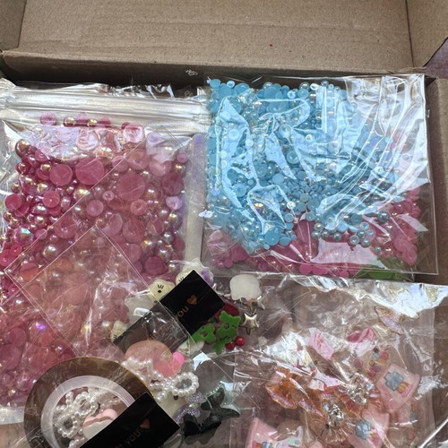 Nail charms like new with rhinestones and stickers