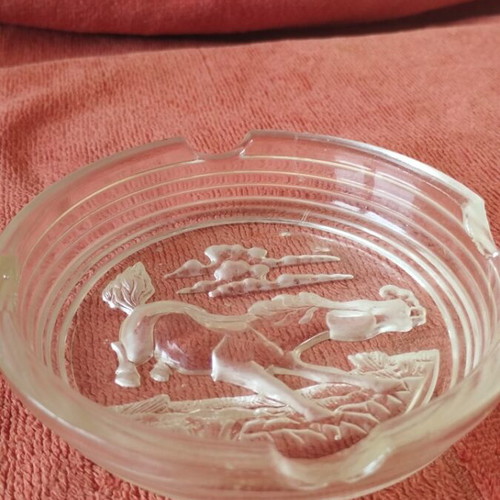 Vintage crystal ashtray Hoya Crystal collection like new