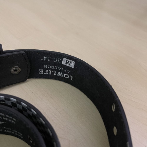 Leather belt new, black with colorful decorative details