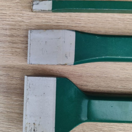 TIREM chisels used, set of 3 with numbers 4045, 4070, 4030