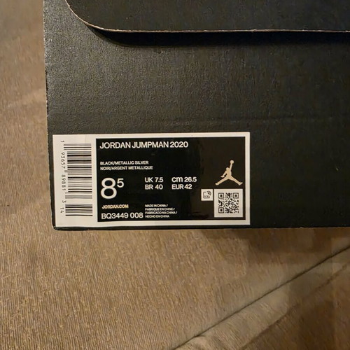 Jordan Jumpman 2020 sneakers used, size 42, black