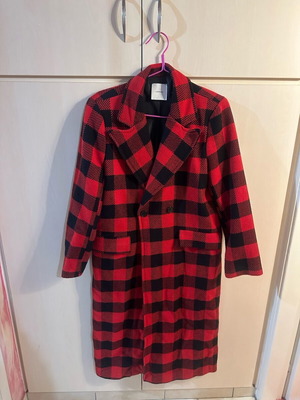 Lumina Checked Long Coat New Size M