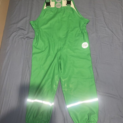 Lego Wear waterproof rain overalls, green