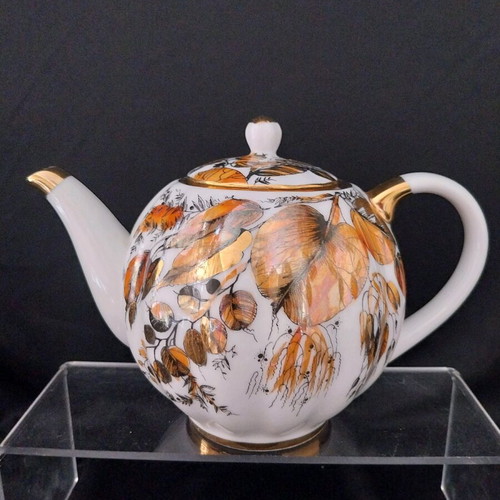 Vintage LFZ USSR tea set 3 pieces "Golden Autumn"