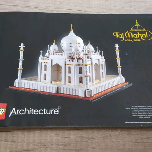 Lego booklets used, sets Taj Mahal, Pyramid, Architecture, Speed Champions