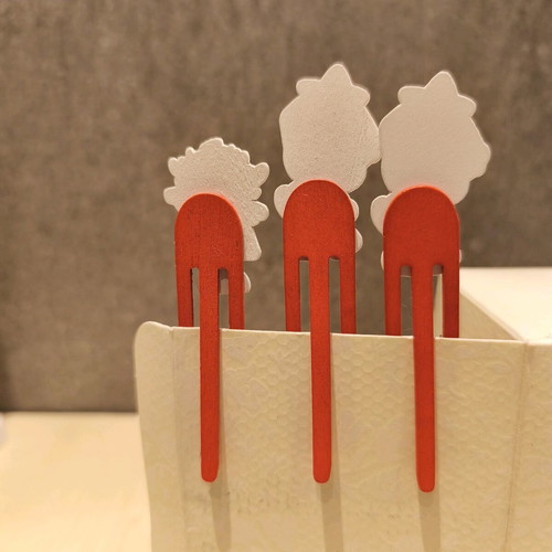 Christmas decorative bookmarks new, set of 3 wooden