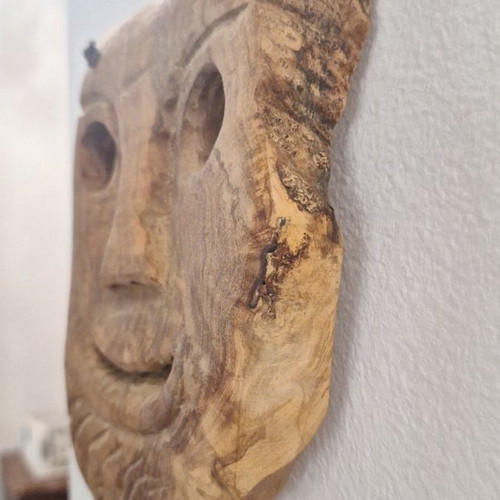 Μάσκα ελιά σκαλιστή χειροποίητη καινούργια