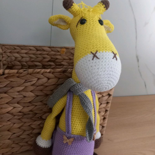 Handmade giraffe doll Carlos new, height 55 cm