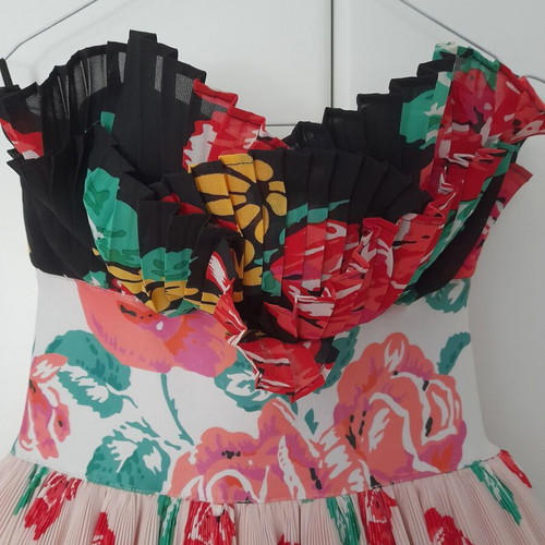 Manoush evening dress like new, colorful, strapless