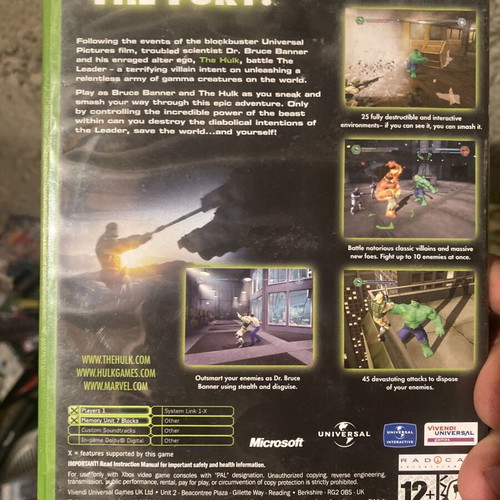 Hulk Xbox classic game