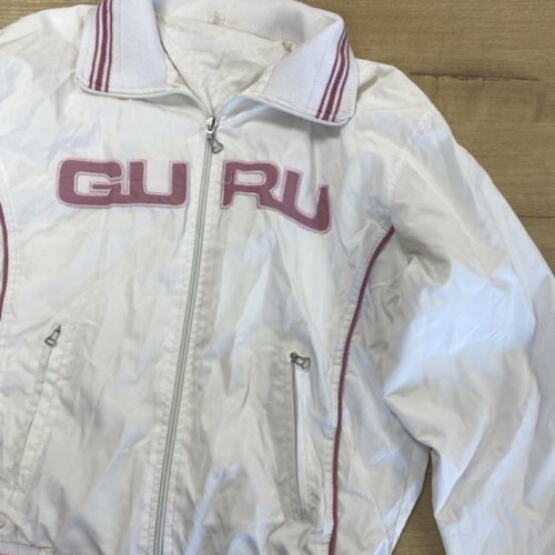 Vintage windbreaker jacket, white and red