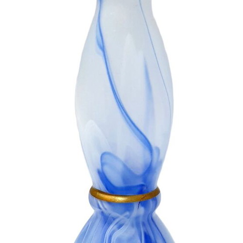 Decorative vase matte glass with gold decoration vintage like new