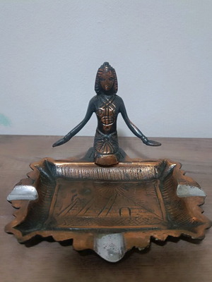 Vintage Egyptian Cleopatra Ashtray used
