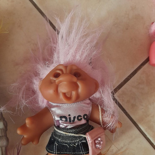Troll doll Disco Girl vintage, like new, DAM 1986