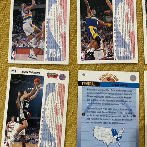 NBA Upper Deck 1992 cards used