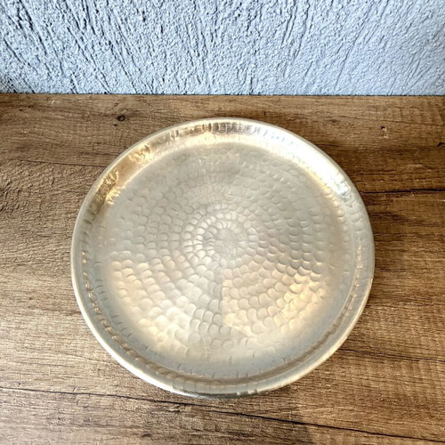 Handmade Hammered Metal Serving Tray new, aluminum 24x24 cm